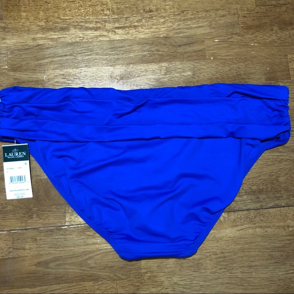 Ralph Lauren Swimwear NWT Women Blue Hipster Bottom 16 - Picture 5 of 9